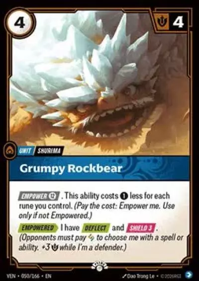 Grumpy Rockbear - VEN-050-p - Promotional Cards - Riftbound card